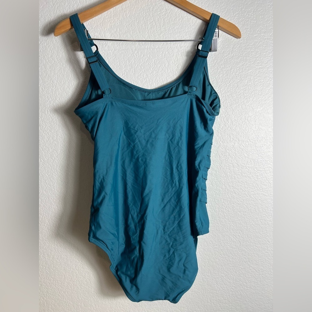 NWT DKNY one‎ piece swimsuit blue - Picture 4 of 10